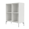 Libreria del Montana Show con gambe, bianco/Matt Chrome