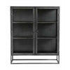  Boston Display Cabinet Black 130 cm