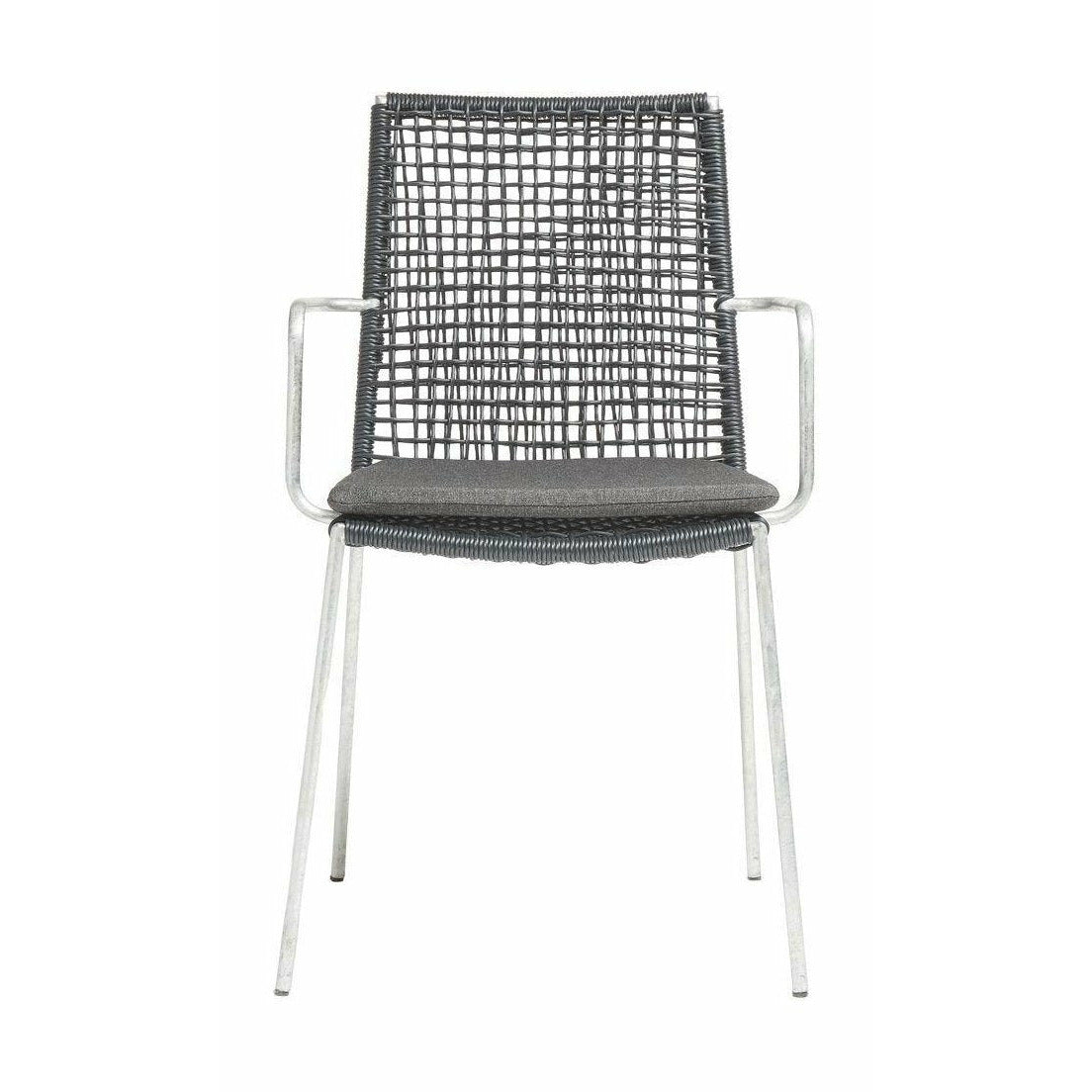 Silla riva muubs, negro y galvanizado