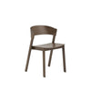 Muuto Cover Side Chair, donkerbruin gekleurd