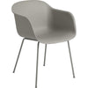 Muuto Fiber Sessel Rohr Basis, Fiber Sitz, Grau