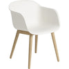 Muuto Fiber Armchair Wood Base, Fiber Seat, White/Oak