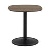 Muuto Tables latérales molles Øx h 45x48, chêne fumé solide / noir