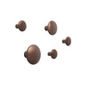 Muuto Die Dots Haken Satz von 5 Metall, Umber