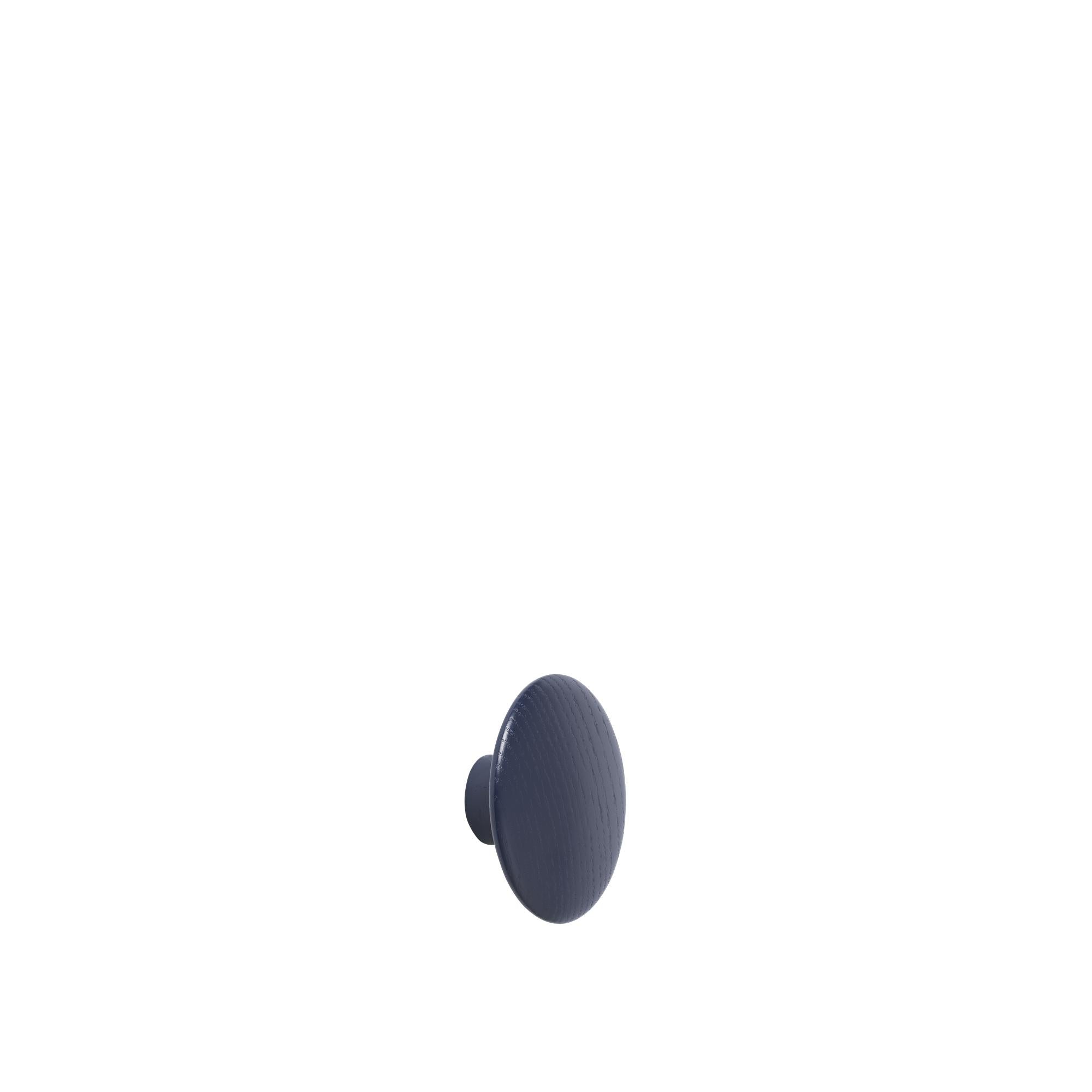 Muuto The Dots Hook Wood Midnight Bluewood Ø 13 cm, mezzanotte blu