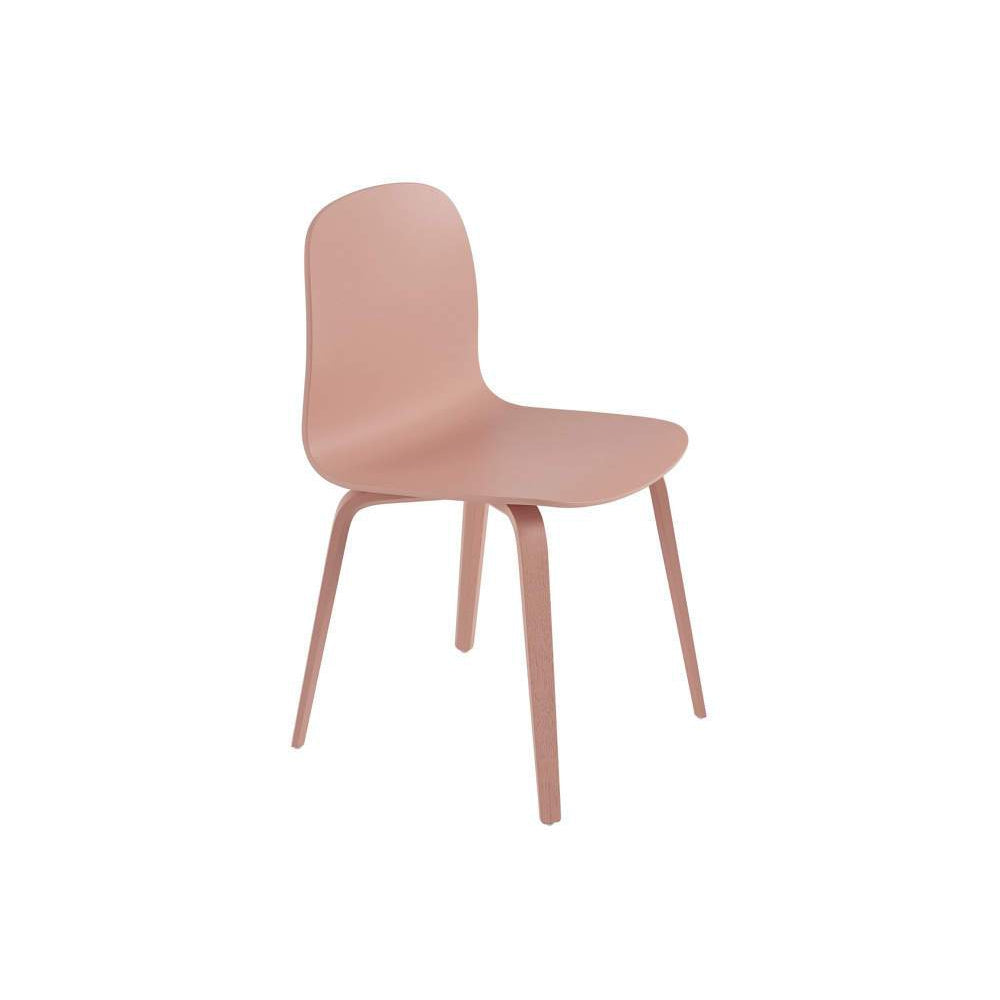 Muuto Visu stoel houten basis, tan rose/tan rose