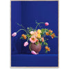  Blomst 01 Poster 70x100 Cm Blau