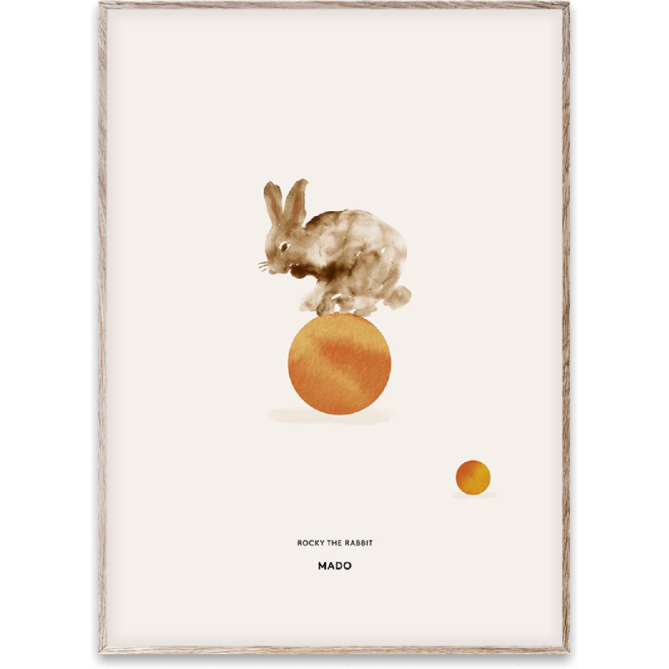 [product_category]-Paper Collective Rocky The Rabbit Poster, 50x70 Cm-Paper Collective-5713450007219-M1130-PAP-1