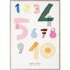  Spaghetti Numbers Poster 50x70 Cm