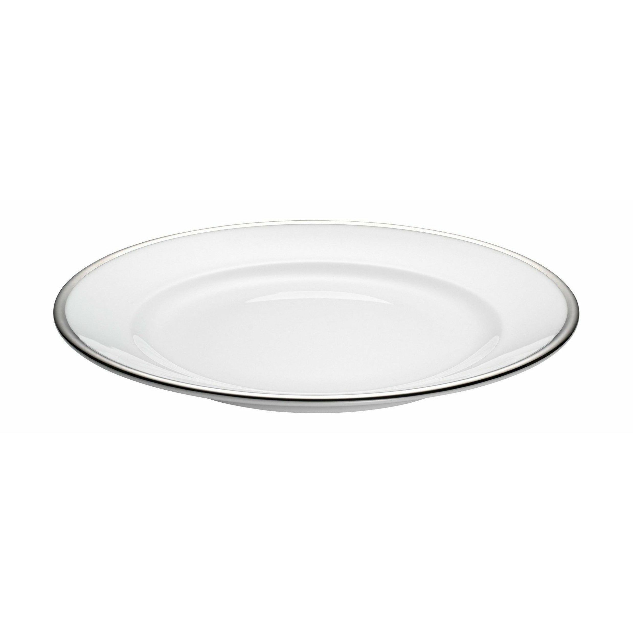 Pillivuyt Bistro plata Ø 21 cm, hvítt/silfur