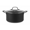 Pillivuyt Gourmet Arc Topf mit Glasdeckel ø 24 Cm, Schwarz