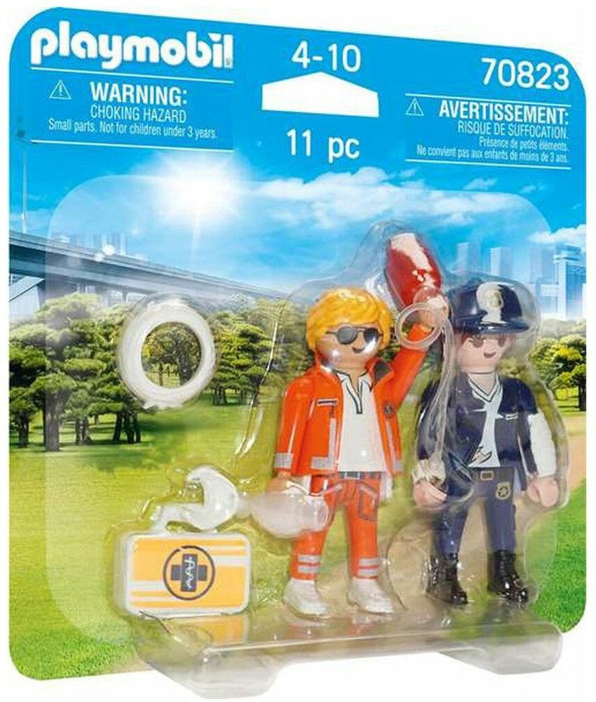 Playset Playmobil 70823 Doctor Police Officer 70823 (11 pc's)