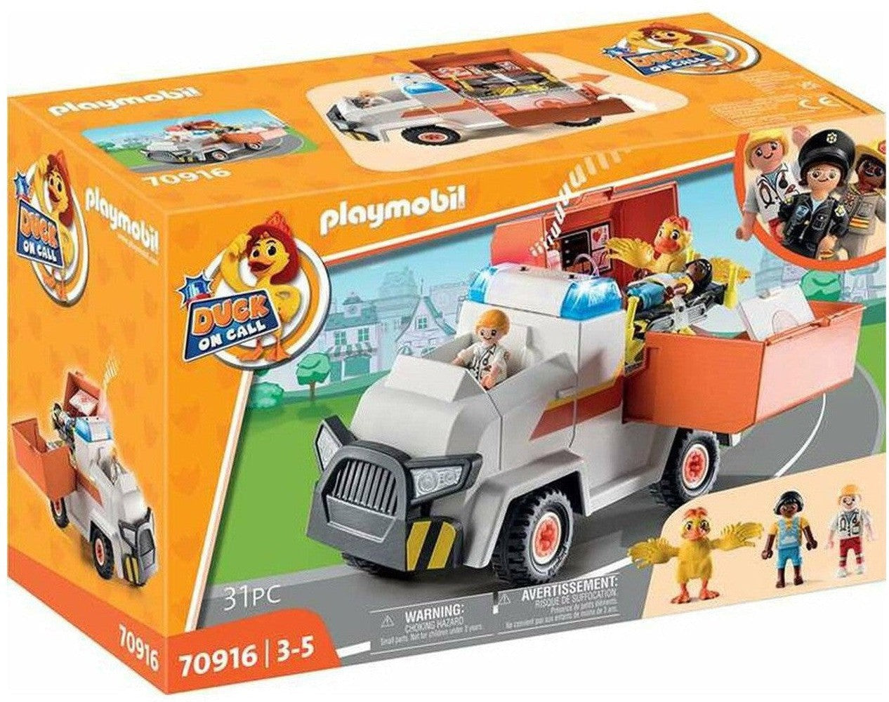 Playset Playmobil Duck On Call Ambulance del veicolo di emergenza