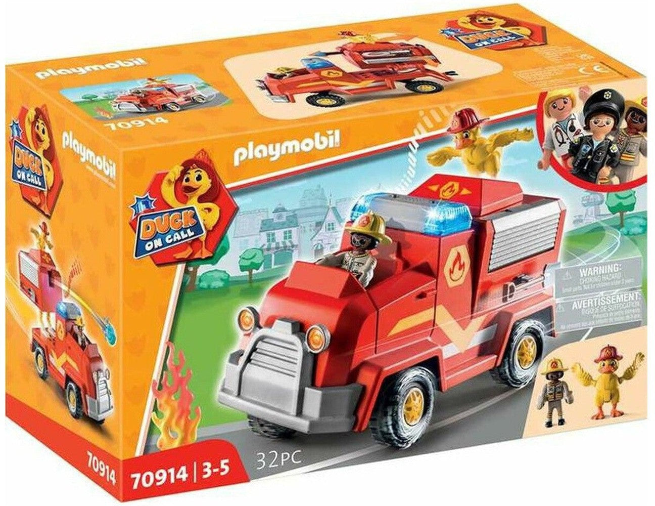 PlaySet PlayMobil Duck Call Fire Department -hätäajoneuvoon