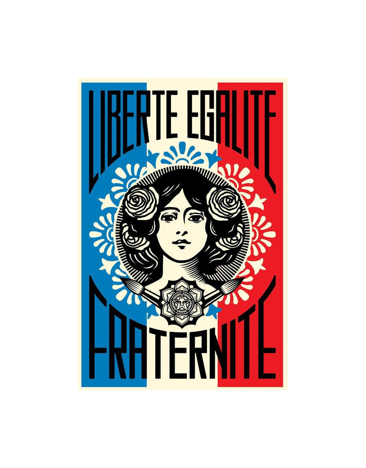 Print Liberté egalité Fraternité av Shepard Fairey alias Obey