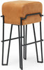 Puik Bokk Bar Stool, Black / Leather Cognac