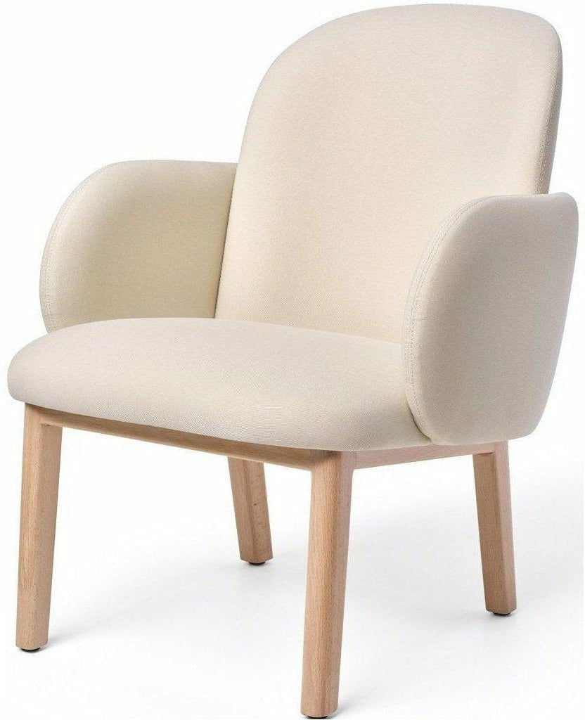 Puik Dost Lounge Chair Wood, Cream