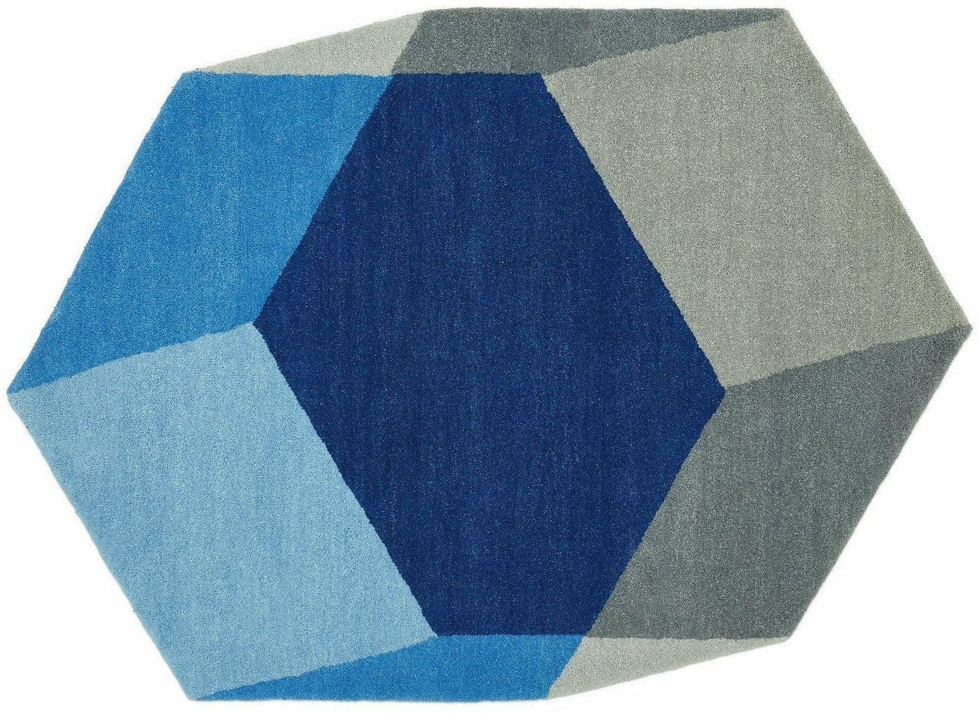 Puik Hexagon ISO Rug, bleu