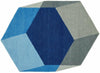 Puik Iso Rug Hexagon, Blue