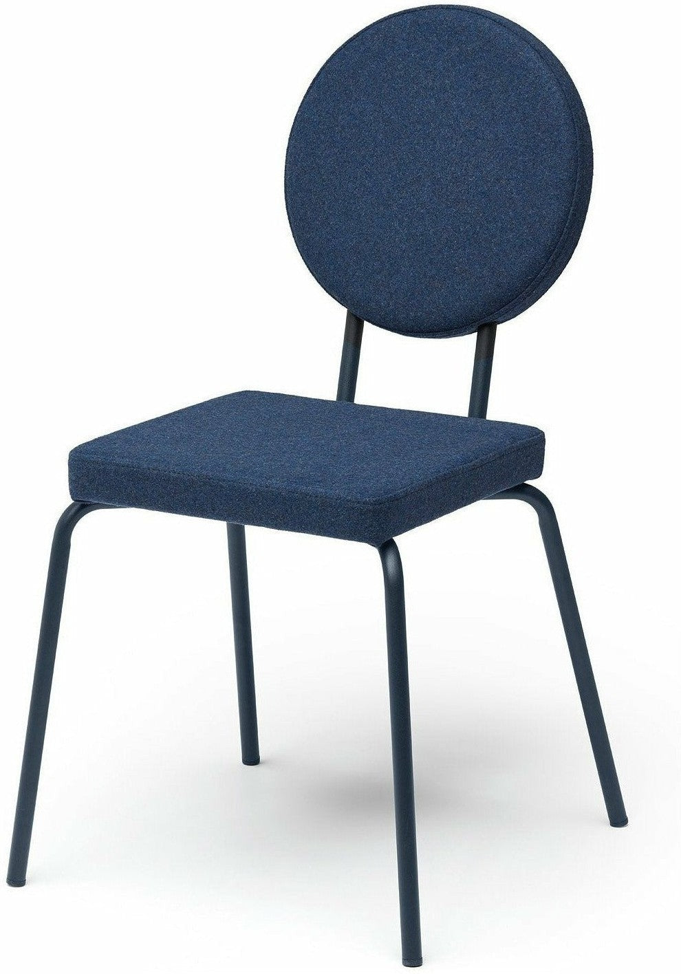 Puik Option chaise siège carré / dossier rond, bleu foncé