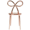 Qeeboo Ribbon Chair Metal Finish By Nika Zupanc, Pink Gold