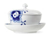 Royal Copenhagen Blue Fluted Mega Serving Bowl Mid Lid And Saucer, 38 Cl