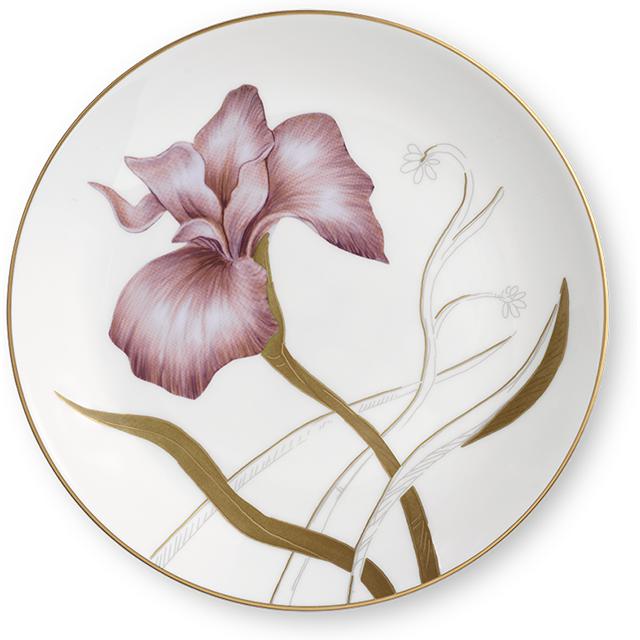 Royal Copenhagen Iris de plaque de flore, 19cm