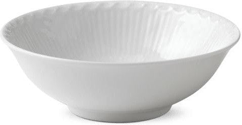 Royal Copenhagen Bol à demi-dentelle blanc cannelé, 35cl