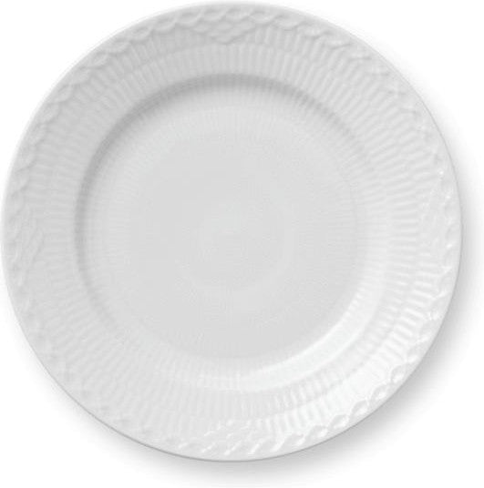 Royal Copenhague White White Lace de encaje estriado, 17 cm