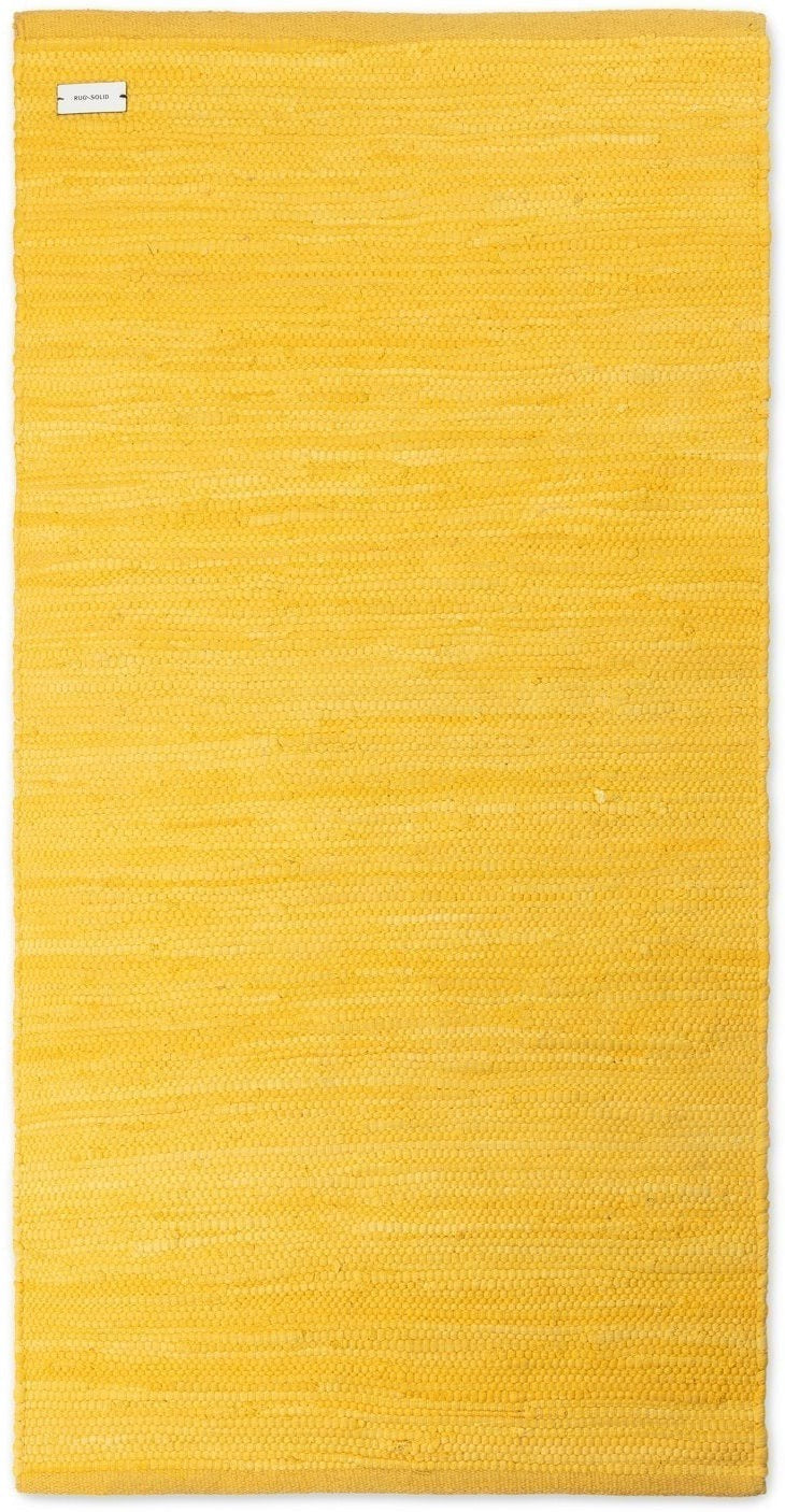 Rug Solid Coton Coton Metfcoat Jaune, 60 x 90 cm