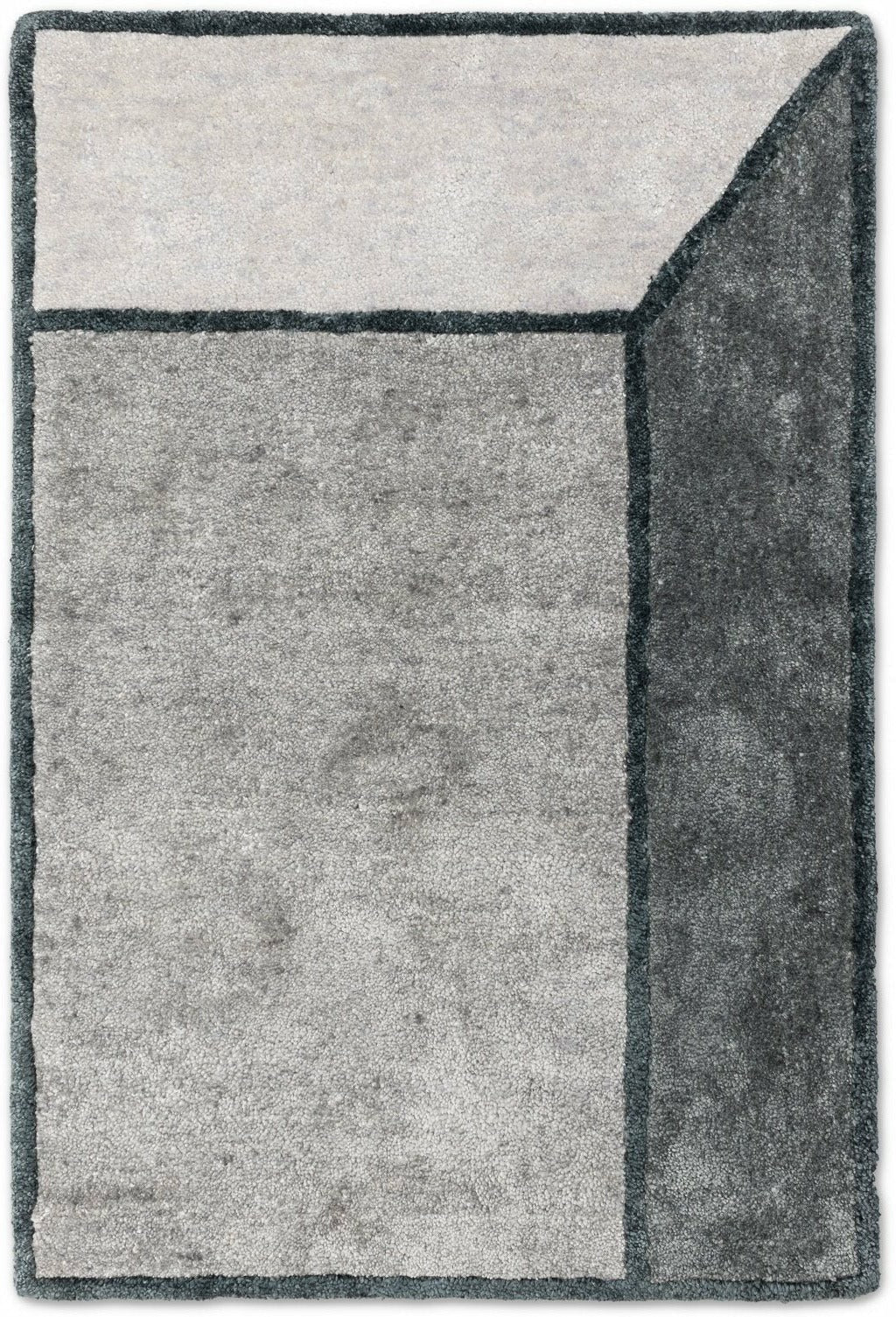 Alfombra ilusión sólida alfombra gris, 140 x 200 cm