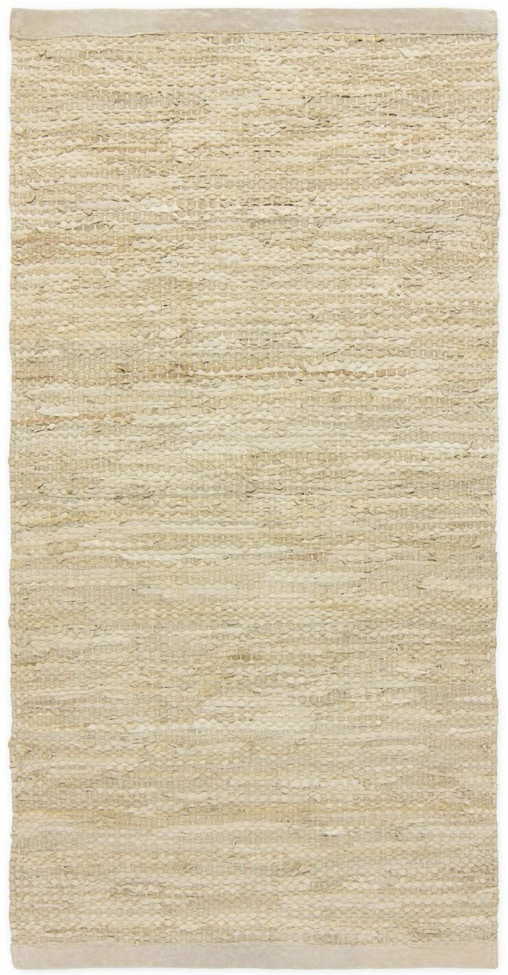 Rug Solid Lederen tapijt beige, 75 x 200 cm