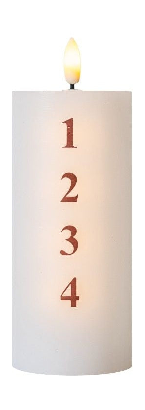 [product_category]-Sirius Sille Advent Candle White/Red ø7x H15 Cm-Sirius-5707310807064-80706-SIR-1