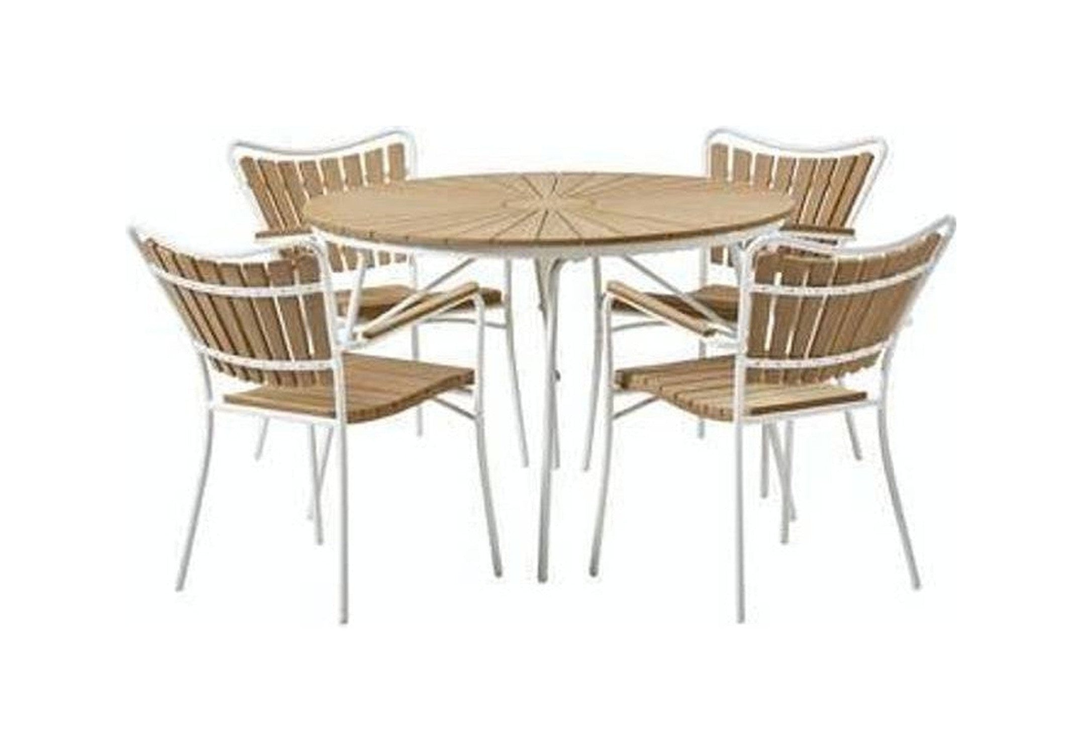 Skargaarden Kerteminde Ø110CM Garden Furniture Set, 1 borde inkl. 4 stole