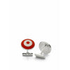 Skultuna Bomber Cufflink Ø1,9 cm, rood