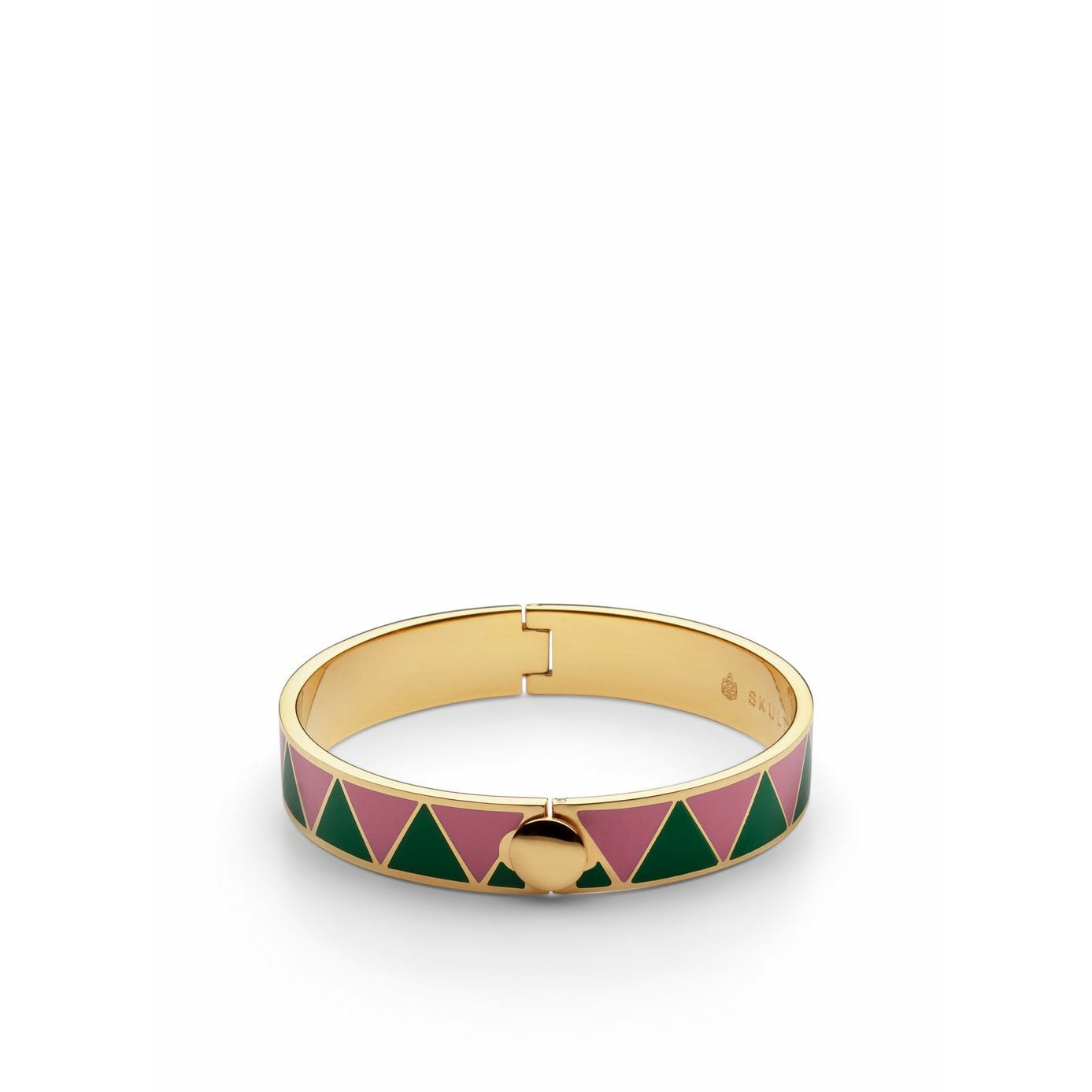 [product_category]-Skultuna Gtg X Skultuna Enamel Bracelet Small ø14,5 Cm, Green/Peach-Skultuna-7340037821029-GTG-10-S-SKU-1