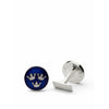 Skultuna Sweden Three Crowns Xl Cufflink Silver Plated, ø2,2 Cm