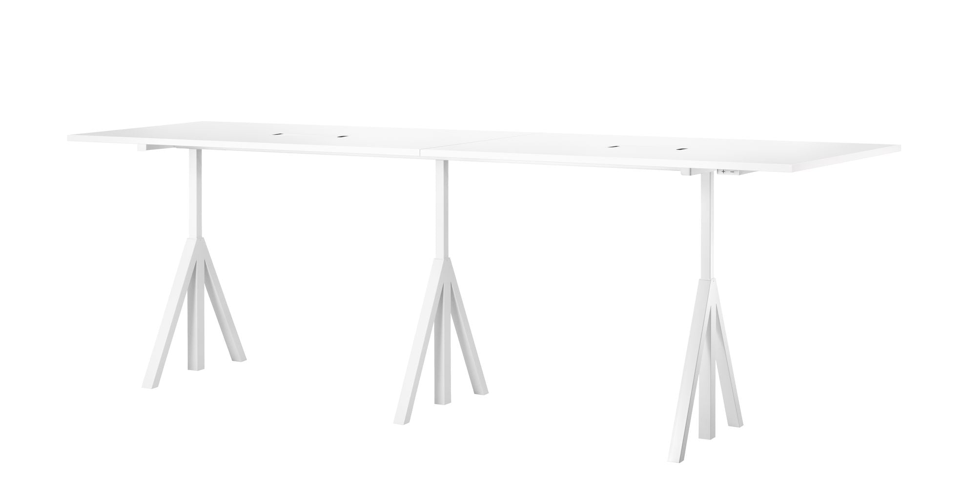 [product_category]-String Furniture Height Adjustable Conference Table 90x180 Cm, White Laminate-String Furniture-DT18090-22-1x2+ETF-12-1+ETE-12-1-STR-2