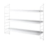 String Furniture String Pocket Metal Wall Shelf, White/White