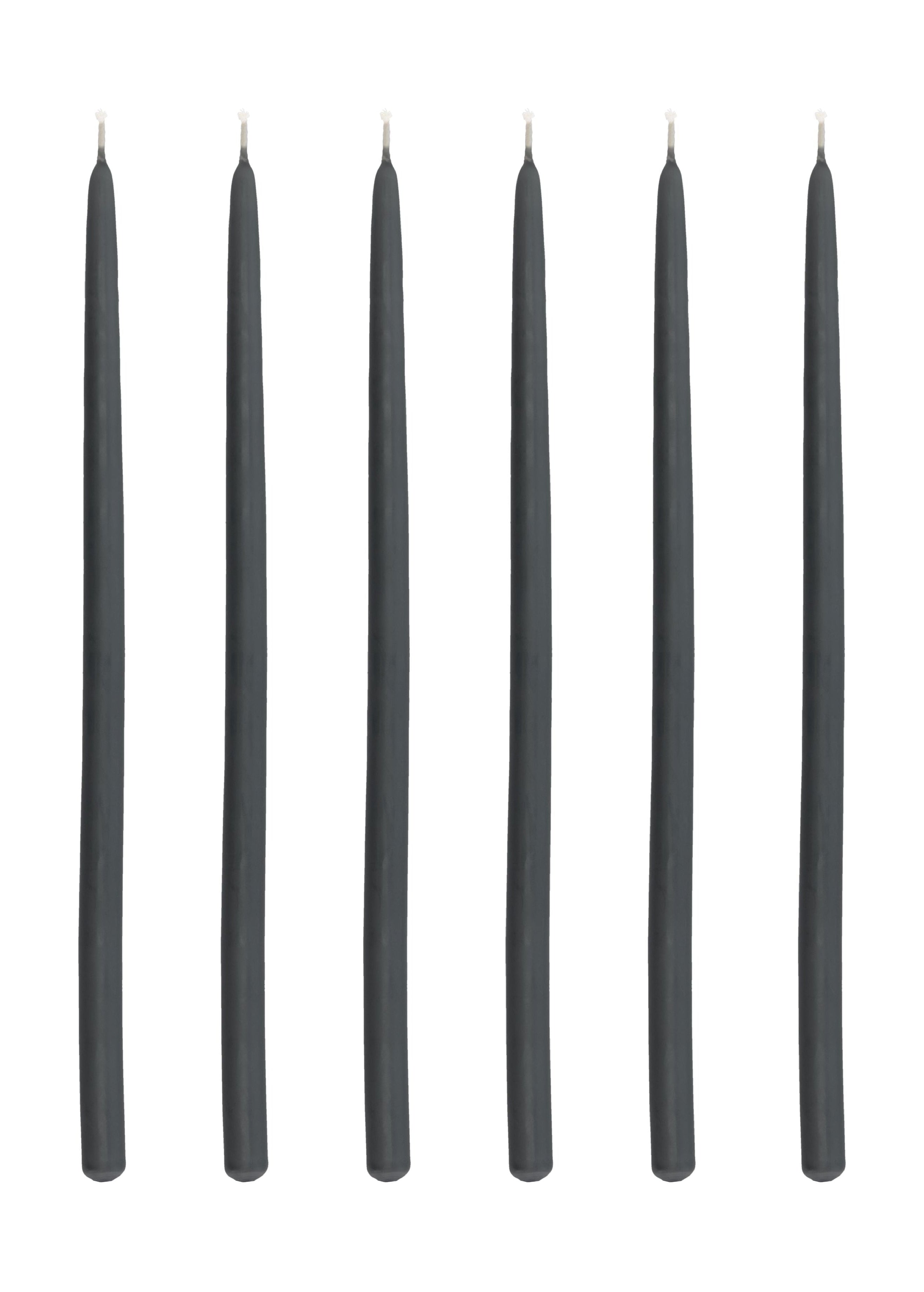 [product_category]-Villa Collection Altri Pointed Candle Set Of 6 øx H 1,2x30, Black-Villa Collection-5722000294153-29415-VIL-2