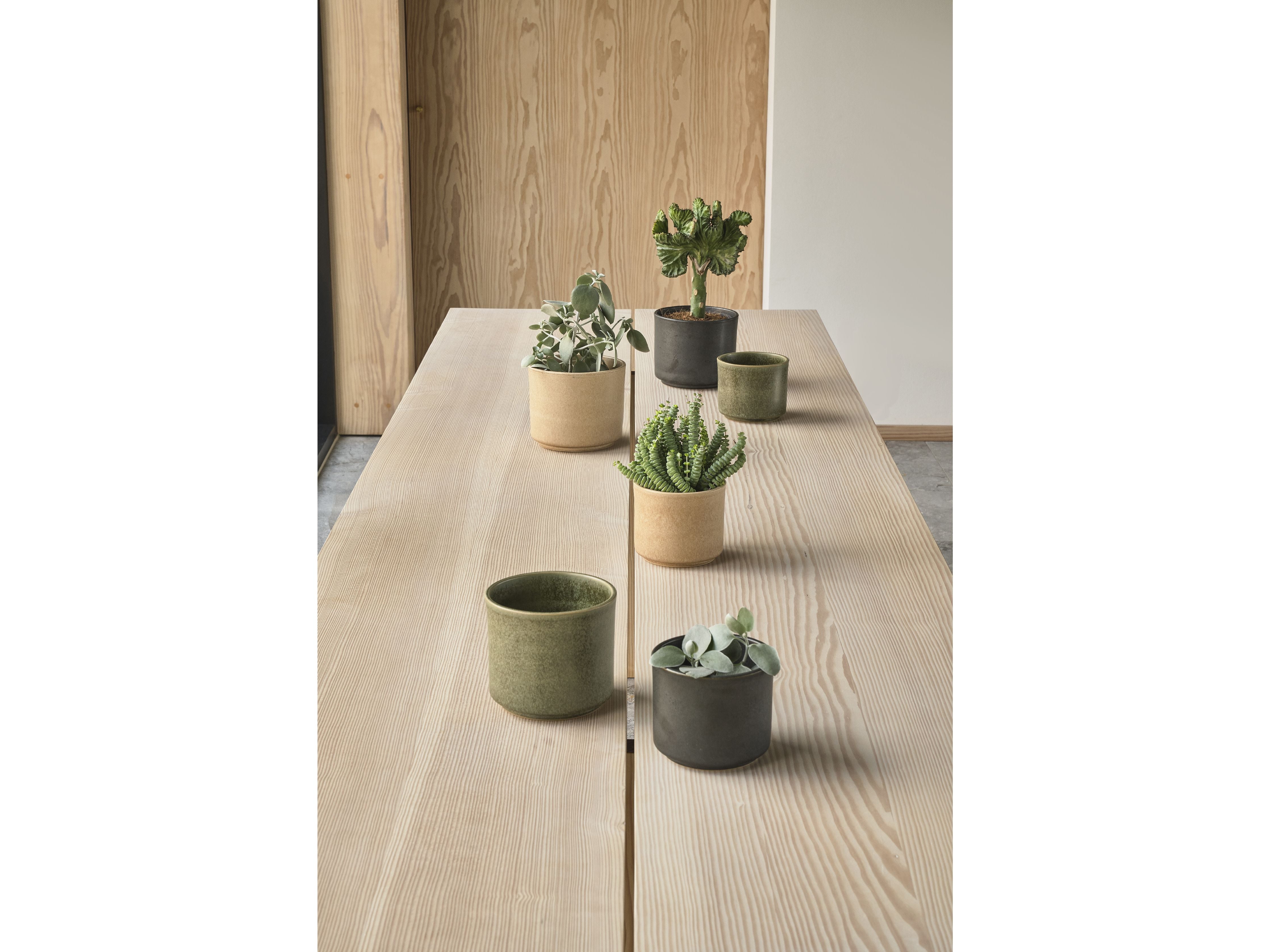 [product_category]-Villa Collection Leer Flowerpot ø 15 X 13 Cm, Green-Villa Collection-5722000313427-31342-VIL-2