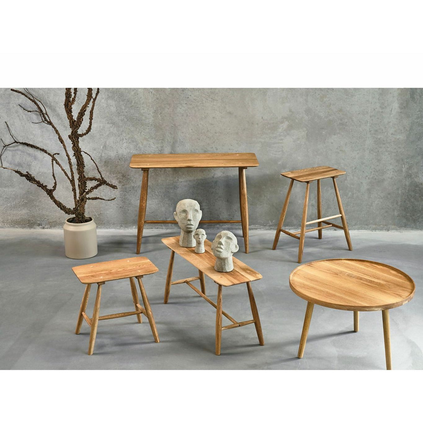 [product_category]-Villa Collection Stool Oiled Oak, H 64 Cm-Villa Collection-5722000240860-24086-VIL-6