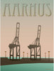 Vissevasse Aarhus Hafen Poster, 15 X21 Cm