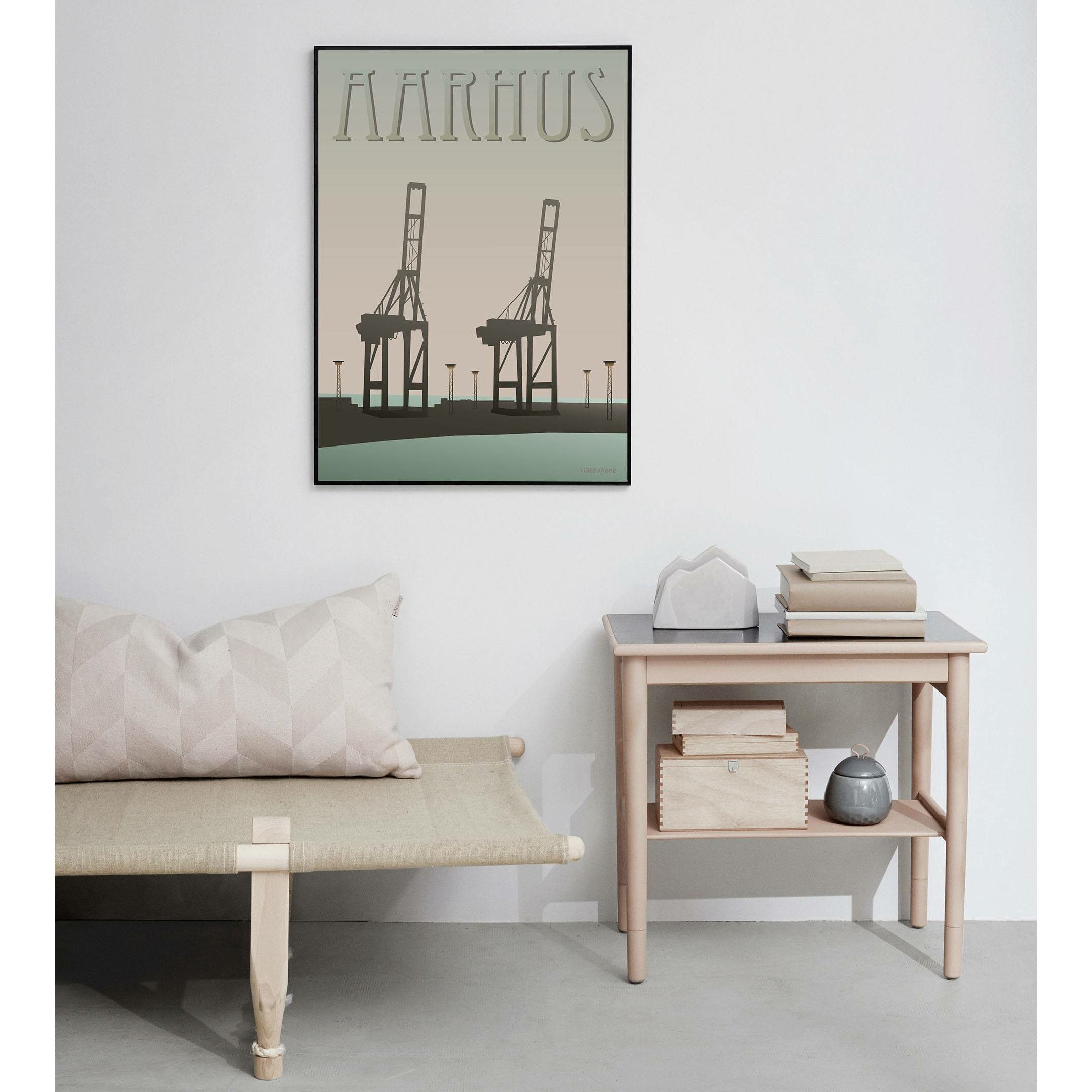 Vissevasse Aarhus Harbour plakat, 30 x40 cm