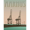 Poster del porto di  Aarhus 50 x70 cm