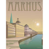  Affiche de la rivière Aarhus 70 x100 cm