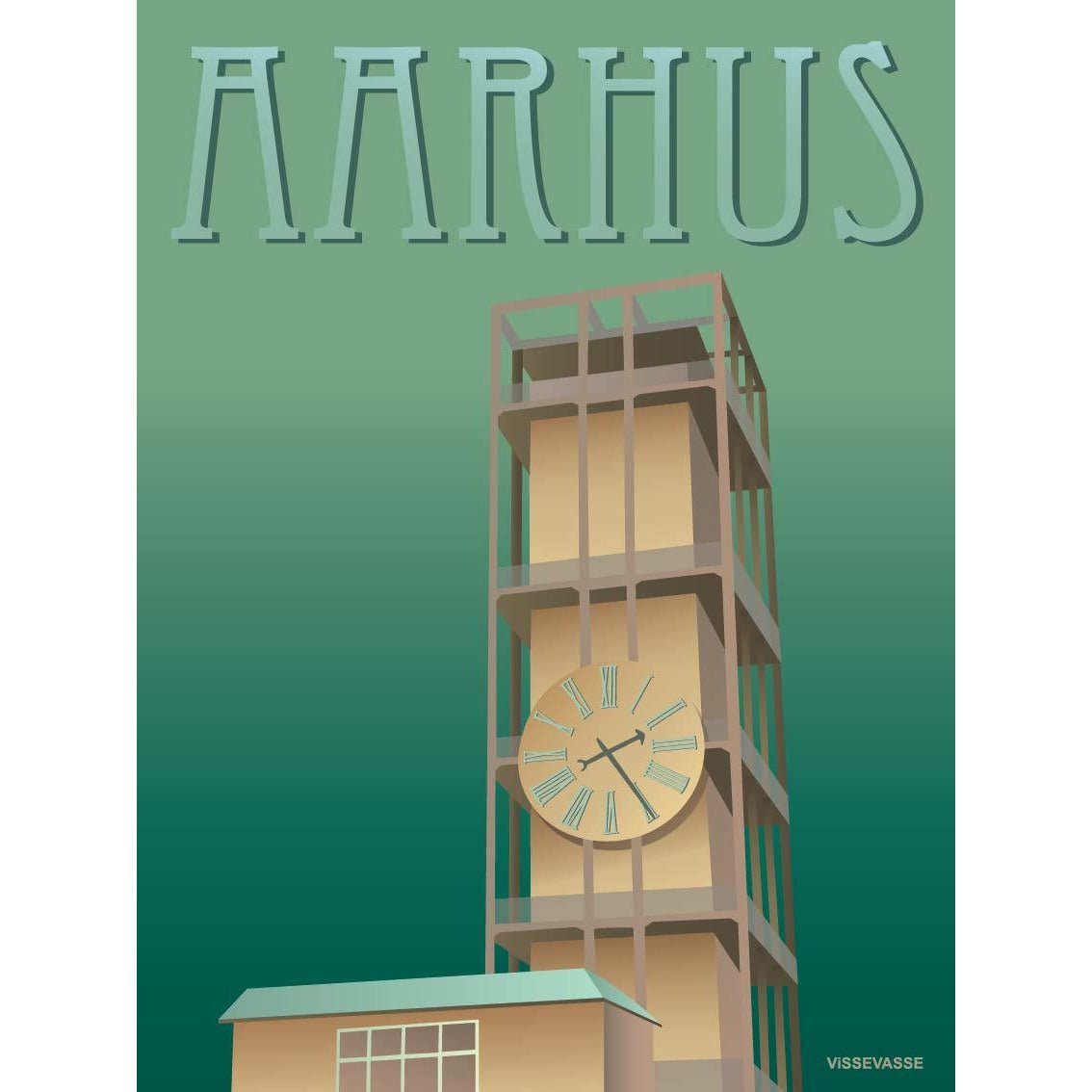 Vissevasse Affiche de la mairie Aarhus, 30 x40 cm