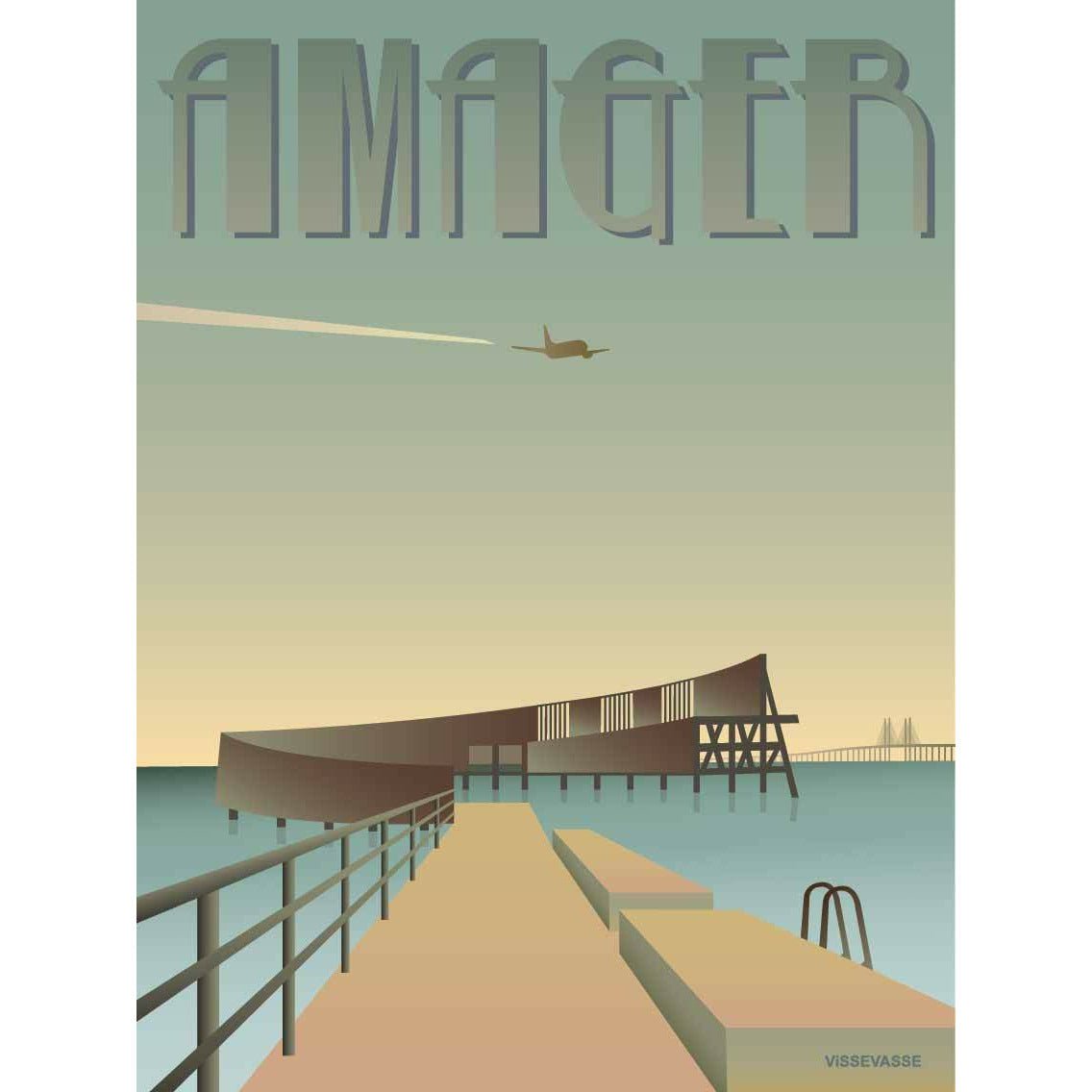 Vissevasse Amager de slakkenposter, 70 x100 cm