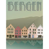 Poster  Bergen Bryggen 30 x40 cm