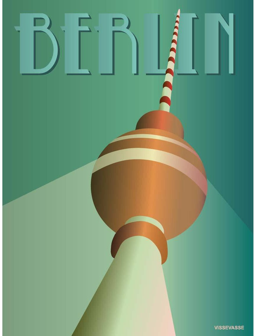 Vissevasse Berlin Fernsehturm Poster, 15 X21 Cm